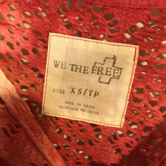 Free People We The Free Oversized Crochet Ombré Top Sz XS - Picture 4 of 8